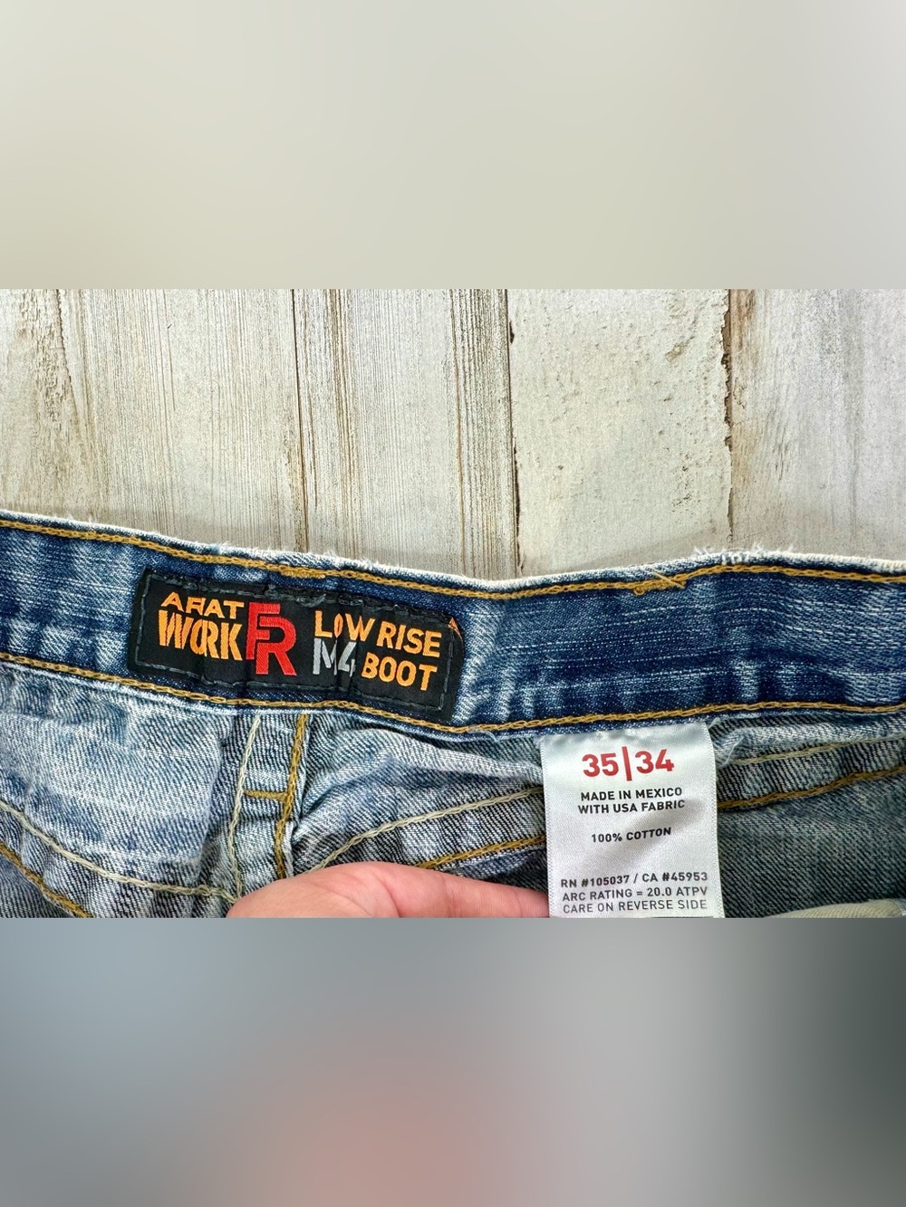Ariat FR M4 Relaxed Boot Cut Jeans Mens 35x30 CAT 2 Flame Resistant Denim - Picture 4 of 10